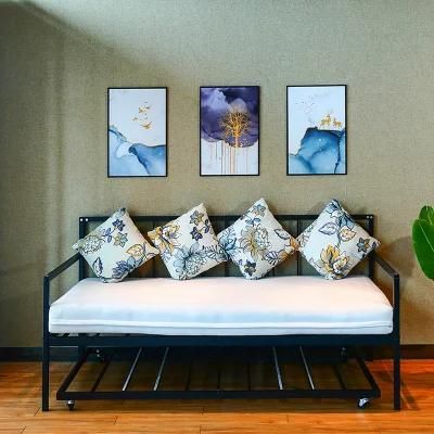Modern Design Metal Sofa Single Bed Frame Wrought Iron Sleeping Day Bed