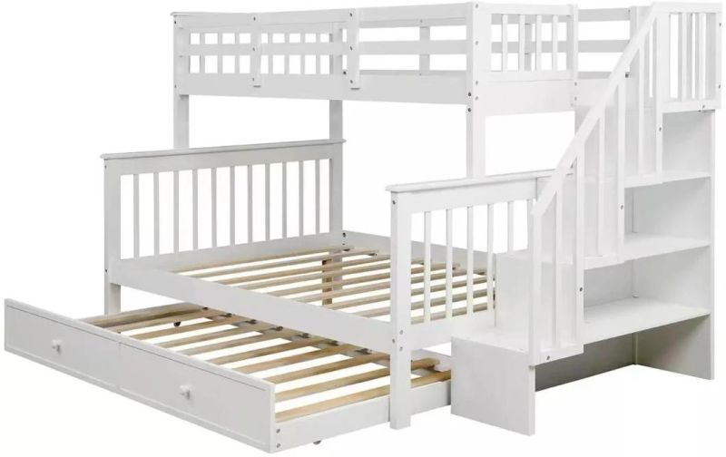 Building Modern Adult Children Bedroom Furniture Storage Cabinet Wood Bunk Bed