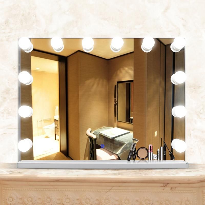 Home Products Desktop Hollywood Make up Mirror with LED Bulbs USB Port Power Charging
