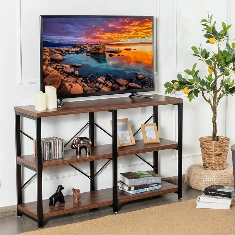 Metal and Wood Table Shelf Cabinet Home Furniture for Living Room
