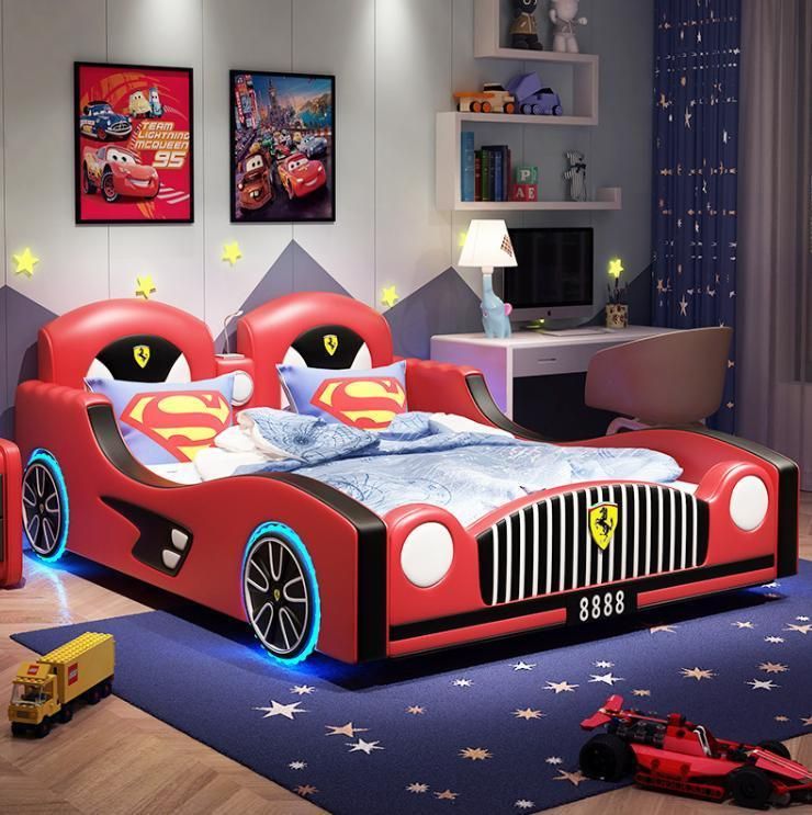 Wooden Cot Price Kids Children′s Children Car Beds Furniture Baby Bed
