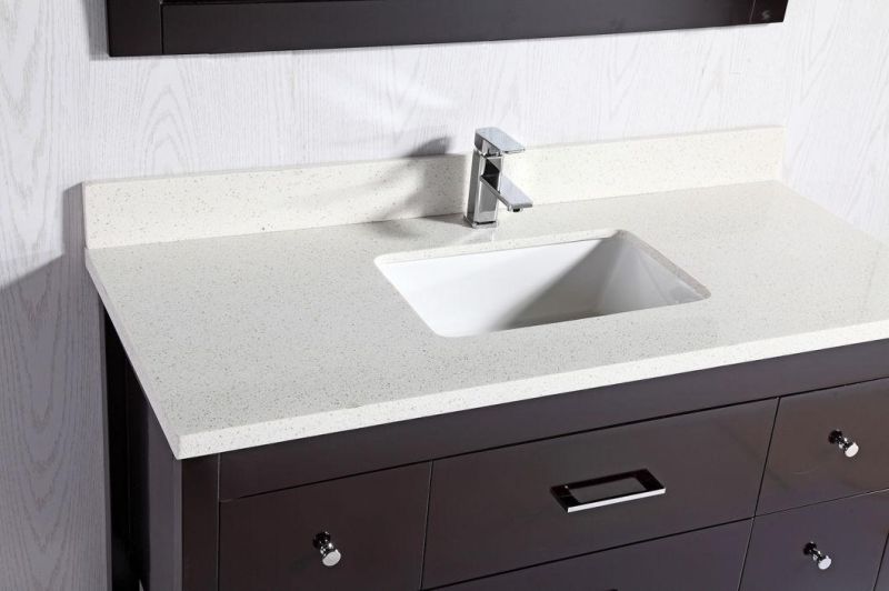 48" Solid Wood Bathroom Furniture with Quartz Top for USA