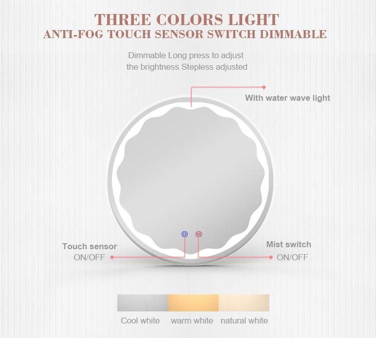 Bathroom Illuminated Round LED Backlit Mirror