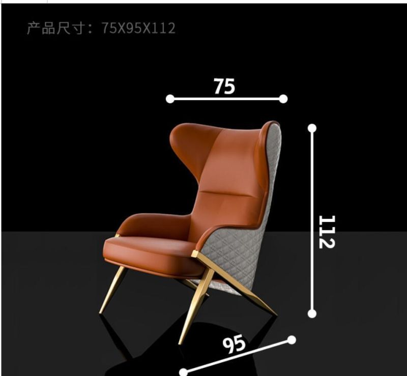 High-End Leather Furniture Dining Table and Chair