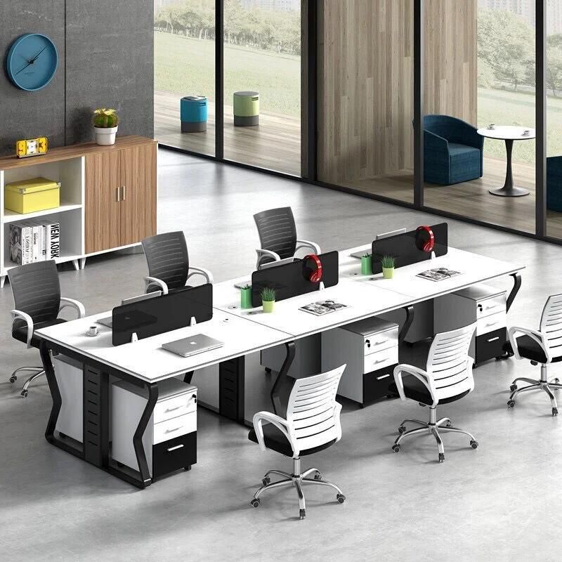 Office Furniture Staff 4 Person Office Workstation Computer Table