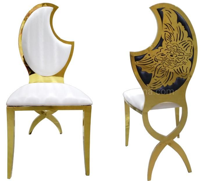 Factory Directly Sell Golden Metal Hotel Event Wedding Banquet Chair