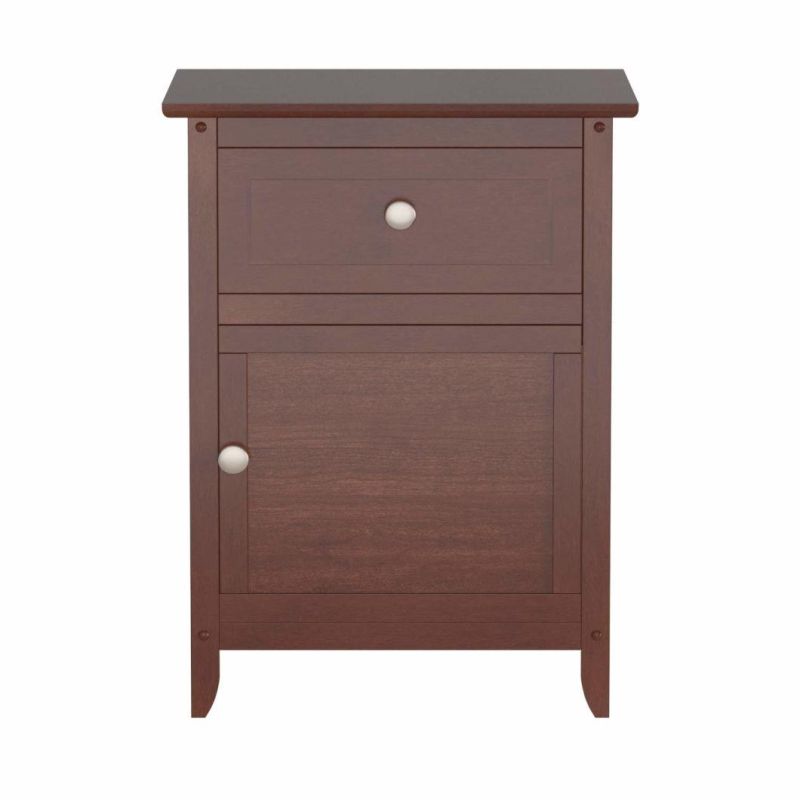 Wood Eugene Accent Table, Walnut