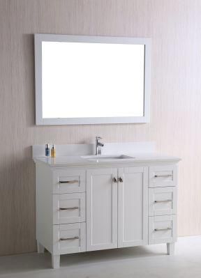 Luxury Bathroom Equipment Wall Hung Wsingle Sink Solid Wood Bathroom Cabinet
