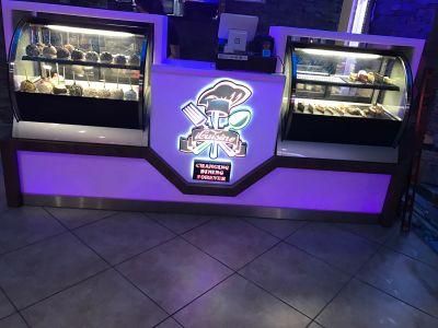 High Glossy Illuminated Bar for Sale LED Commercial Bar Counters Design