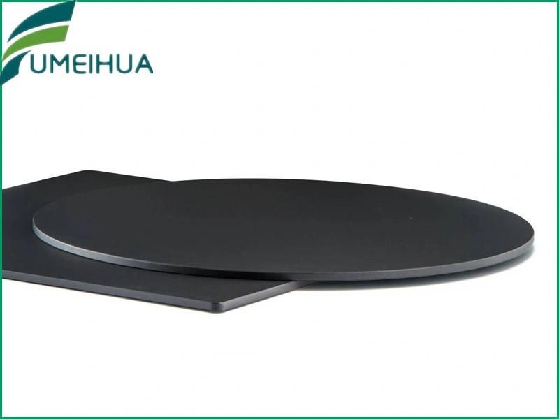 HPL Modern Dining Room Table with Stainless Steel Legs