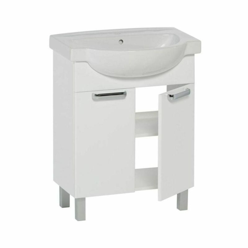 Ceramic Washbasin Furniture with Vanity Unit, Washbasin, 55 Cm