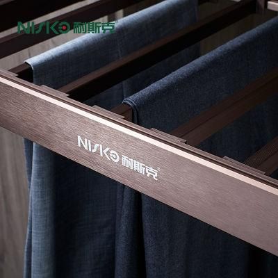 Luxuriant Modern Wardrobe Fitting Built in Wardrobe Trouser Rack Soft Close Function