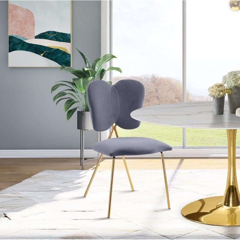 Italian Dining Room Restaurant Furniture Cushion Wooden Legs PP Tulip Modern Plastic Dining Chairs