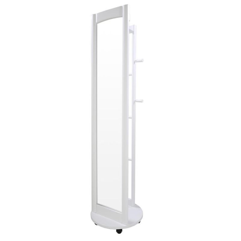 Solid Wood Dressing Mirror for Home Floor Full-Length Simple Modern Floor Rotating Mirror for Clothes Cap Hanging