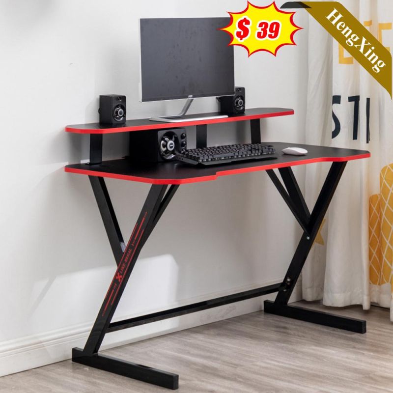 Customized Multifunctional L Shape Metal Frame Carbon Fiber Surface Mesa Gamer Desk