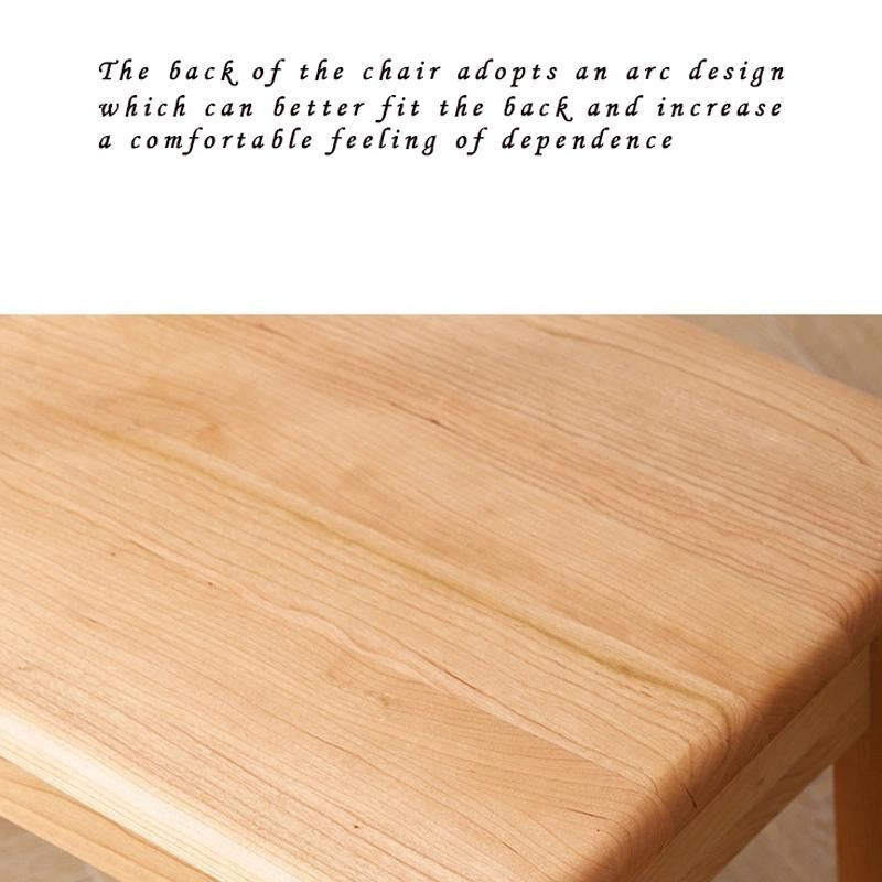 Solid Wood Dining Chair Fashion Simple Modern Cherry Wood Dining Chair Factory Direct Sales Hotel Restaurant Furniture Chair