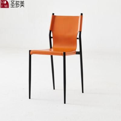 Modern Metal Home Hotel Furniture Unfolded Dining Chair