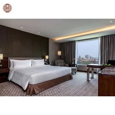 7 Star Hotel Quality Furniture Solid Wooden Frame Contemporary Double Bedroom
