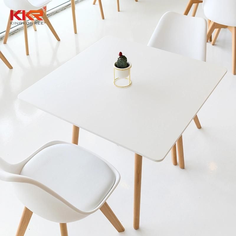 Kingkonree High Glossy Restaurant Furniture Coffee Dining Table