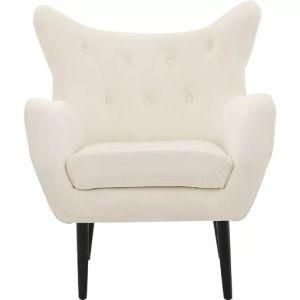 modern Chinese Leisure Leather Fabric Home Living Room Hotel Office Sectional Recliner Furniture Sofa Chair with Wood Frame