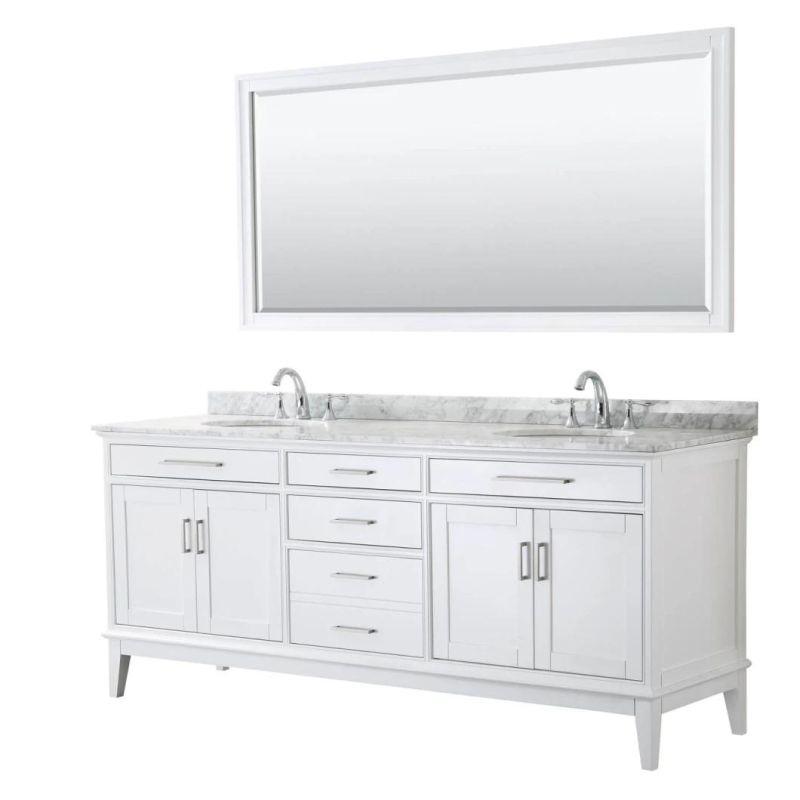 China Factory Wholesale Modern Luxury 80" Double Bathroom Vanity-Dark Grey