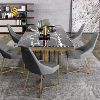 Luxury Hotel Furniture Dining Room Gold Stainless Steel Dining Chairs