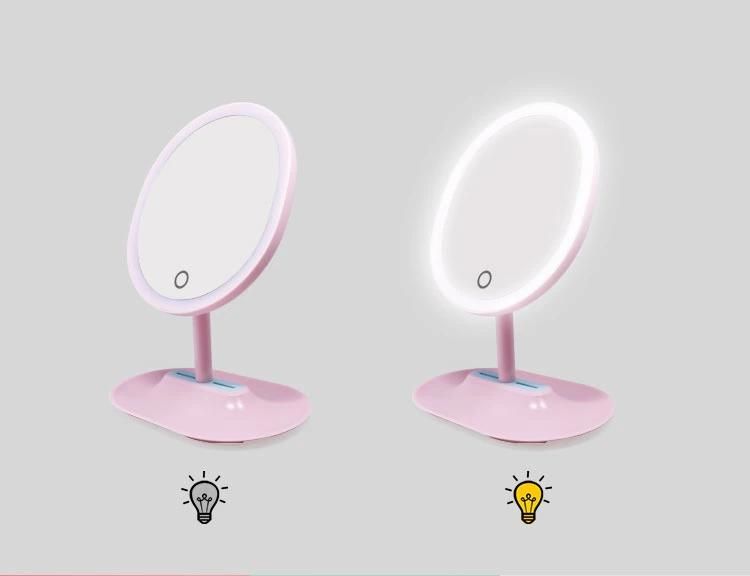 High Quality LED Makeup Mirror Table Mirror with Removeable 5X Magnifying Mirror Home Products