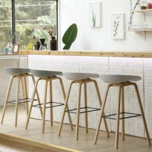 Most Modern Barstool Dining Room Furniture Dining Room Chair PP Plastic Chair with Metal Painting Coated Legs