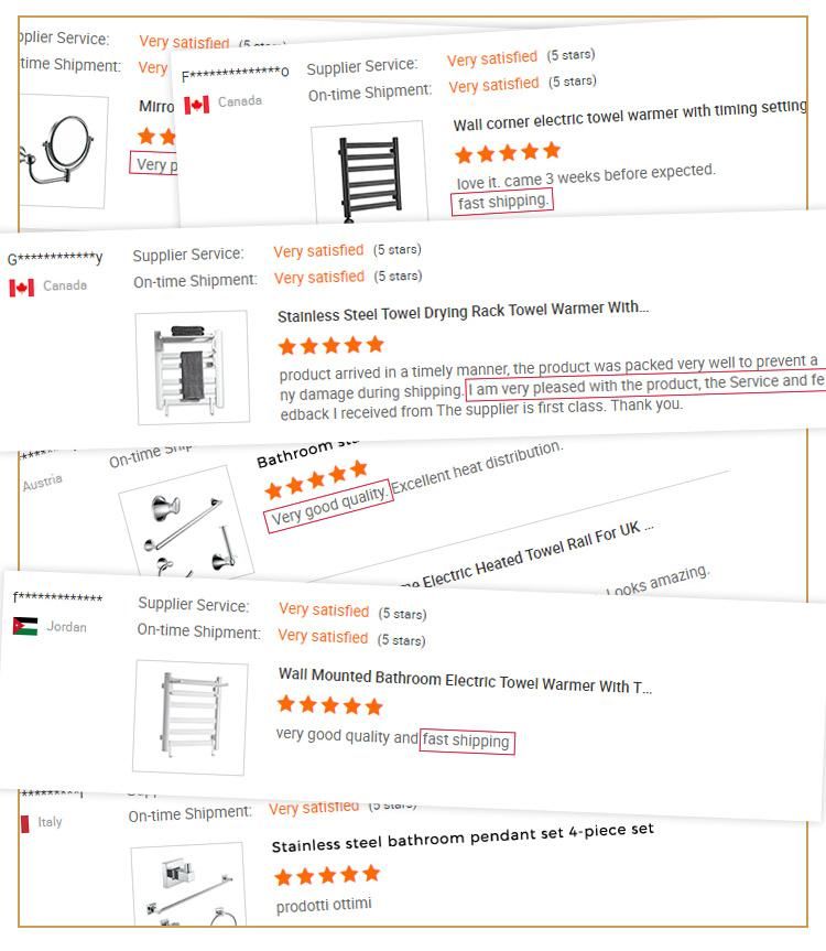 Kaiiy Aluminium Material Electric Modern Bathroom Rack Hook Hanger Holder Towel Bar Bathroom Heated Towel Rack