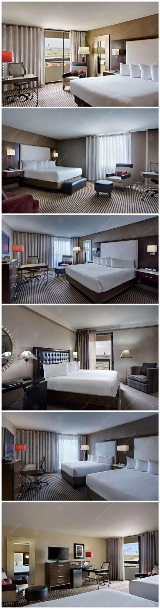 Movable Writing Table 4 Star Hotel Guestroom Furniture
