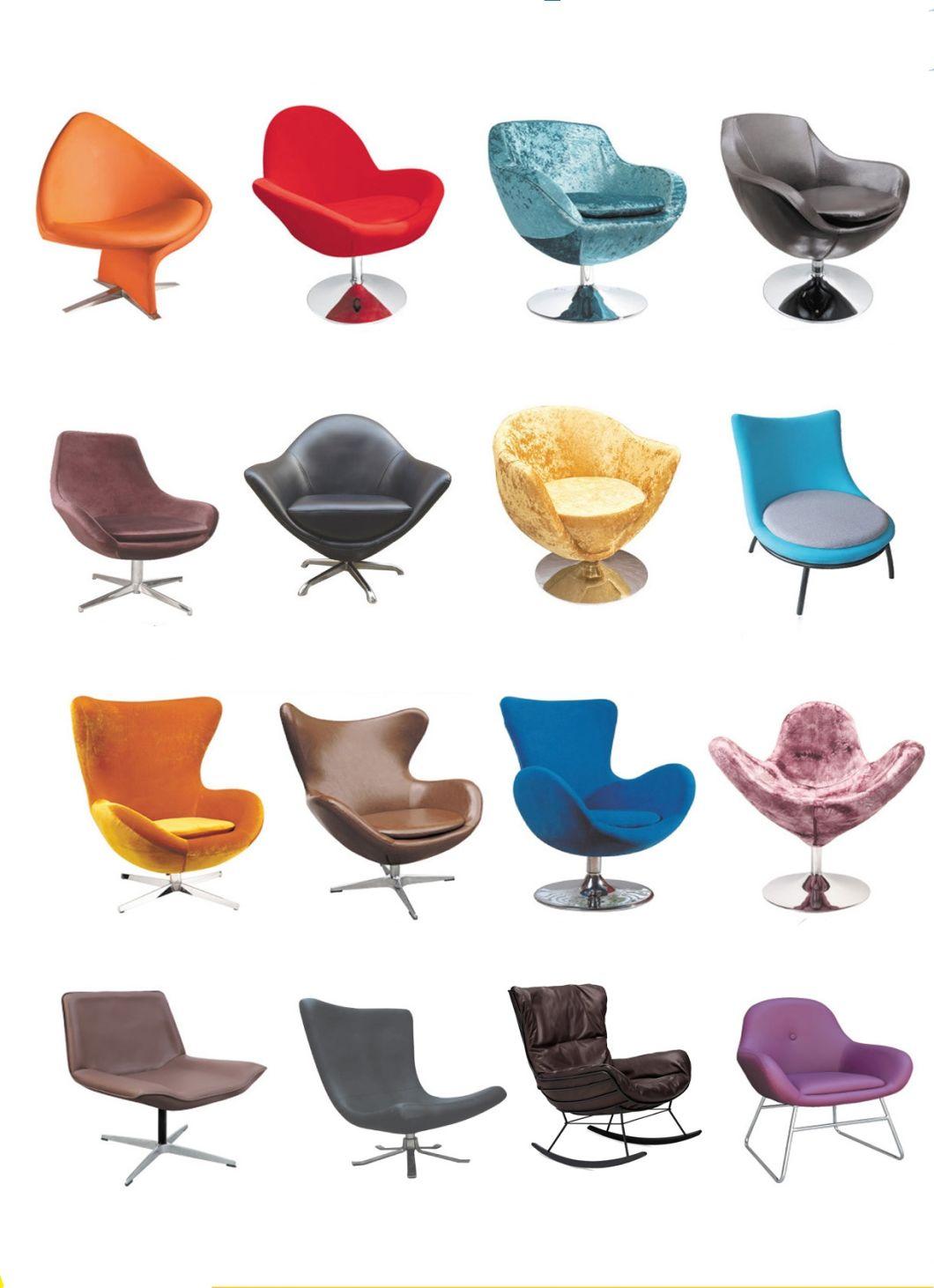 Modern Leisure Leather Lounge Sofa Chair with Ottoman Chaise Lounge King Chair King Throne Dressing Two Seater Wedding Chairs