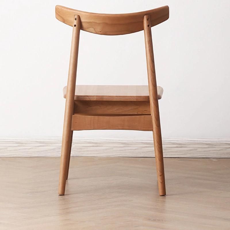 Solid Wood Dining Chair Fashion Simple Modern Cherry Wood Dining Chair Factory Direct Sales Hotel Restaurant Furniture Chair