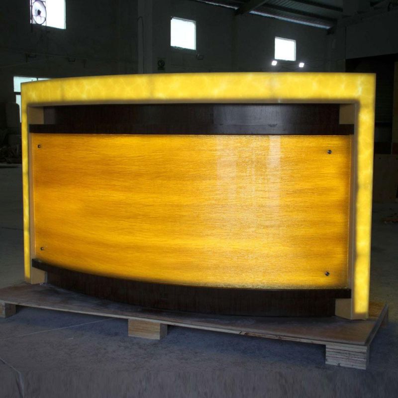 Customized Curved Modern Coffee Shop Decoration for Cafe Bar Counter Design