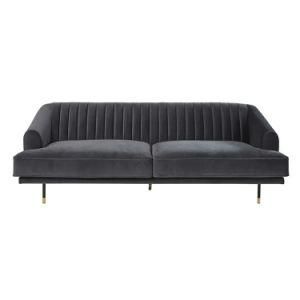 Modern Leisure Home Hotel Office Outdoor Garden Furniture Velvet Recliner Sofa for Living Room and Bedroom with Wood Frame