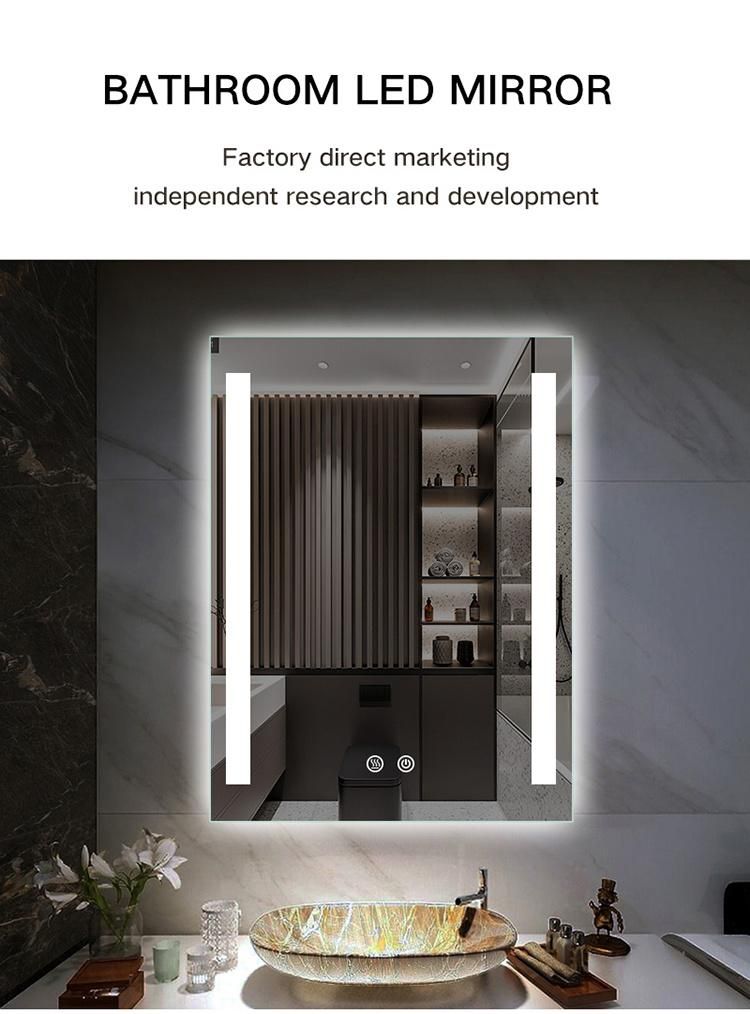 Anti-Fog Vanity Bathroom Mirror Wall Mount Furniture Lighted Mirror