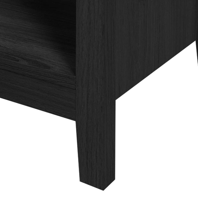 Wood Nightstand - Bedroom Tall Night Stand Bedside Table with Storage