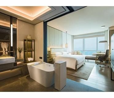 Foshan Luxury 5 Star Hotel Bedroom Furniture Marriott Style in Light Color