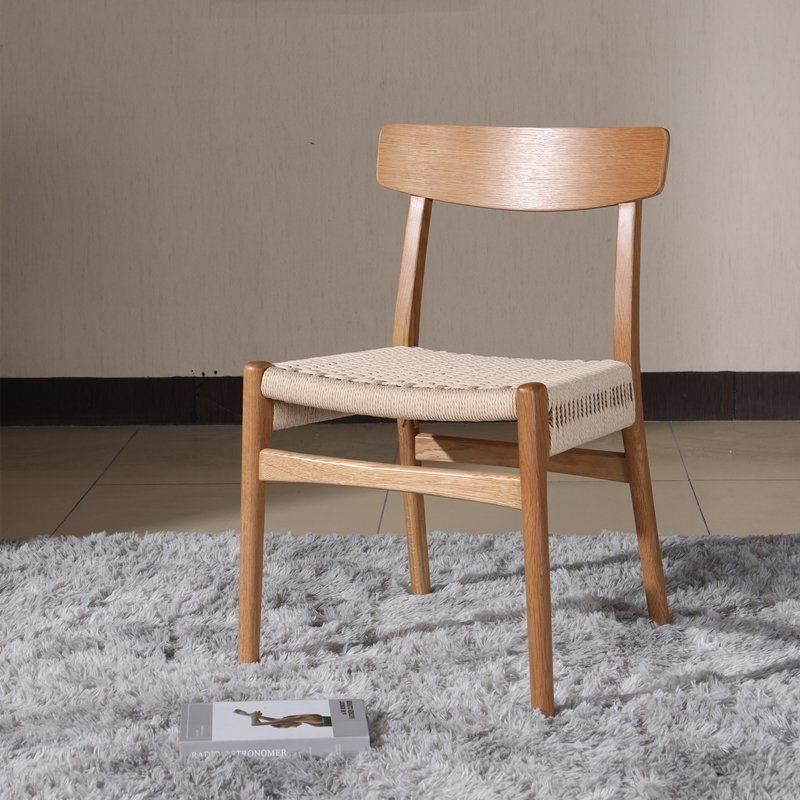 Modern Furniture Hot Sale Minimalist Wood Backrest Solid Wood Dining Chair