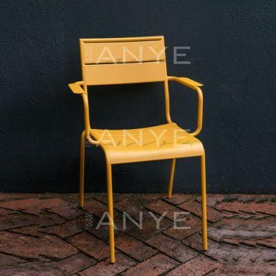 Solid Metal Modern Furniture Garden Seat Comfortable Stackable Armchair Leisure Furniture Outdoor Chair