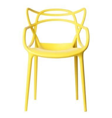 Modern Classic One Piece Master Stackable Plastic Leisure Dining Chairs