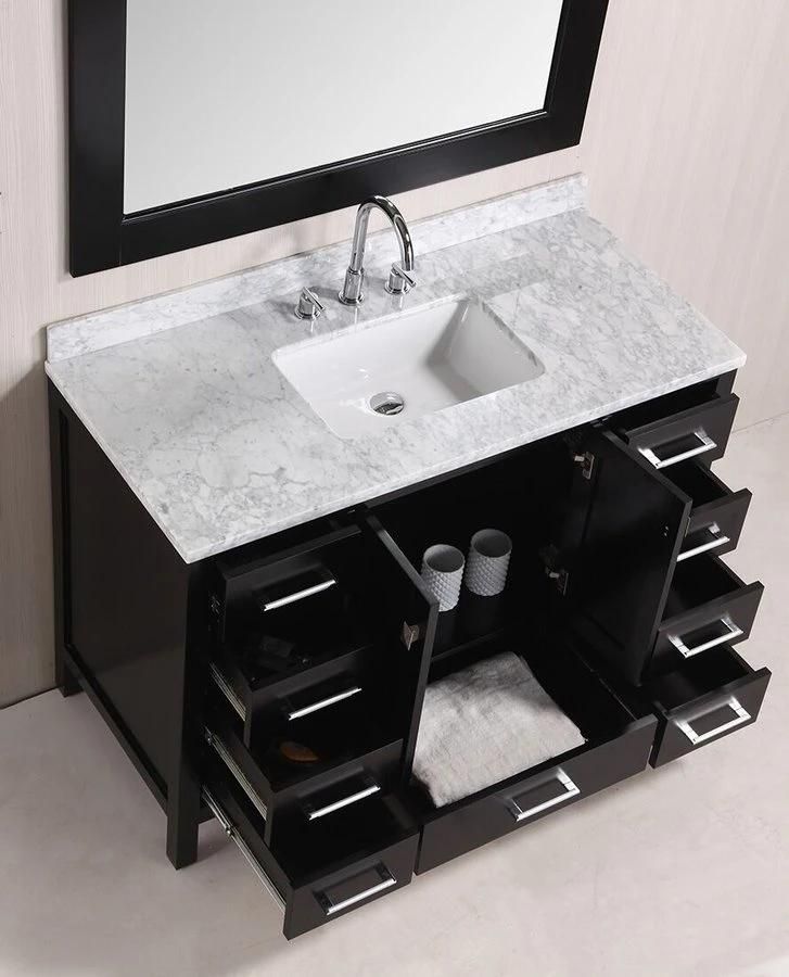 Factory Supply Hot Sale Set Furniture Solid Wood One Piece Bathroom Sinks Handmade Hangzhou PVC Bathroom Cabinet