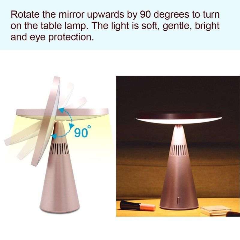Round Light LED Makeup Mirror with Bluetooth Speaker