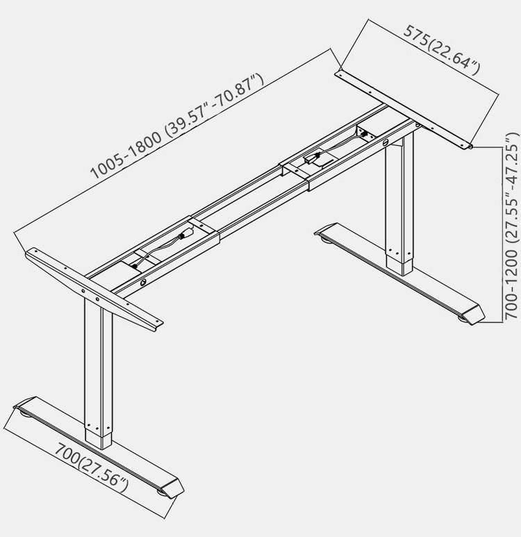 Hot Selling Height Adjustable Desk Morden Design Standing Desk for Home and Office