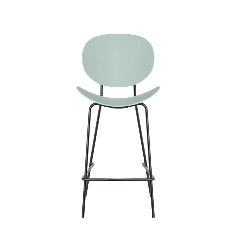 China Furniture Cafe Restaurant Nordic Kitchen Cheap Metal Counter High Modern Stool PP Plastic Bar Chair