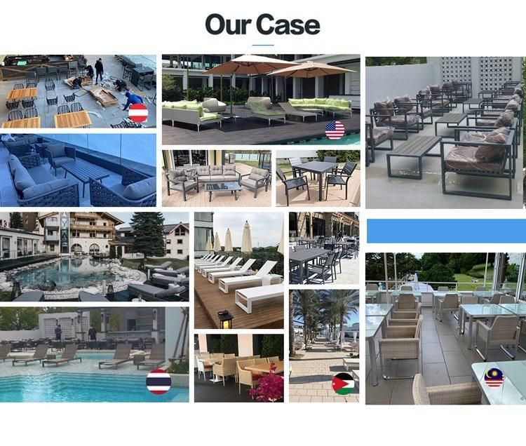 Modern Wholesale Wooden Table and Chair Rattan Outdoor Dining Set Wicker Garden Furniture