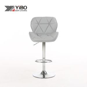 Modern Design Adjustable High Bar Counter Chair Leather Seat Bar Stool for Kitchen