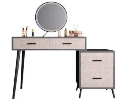 Modern Vanity Mirrored Drawers Wooden Bedroom Furniture Makeup Dresser Dressing Table