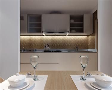Customized Apartment Multifunctional Stainproof Integrated PVC Kitchen Cabinet
