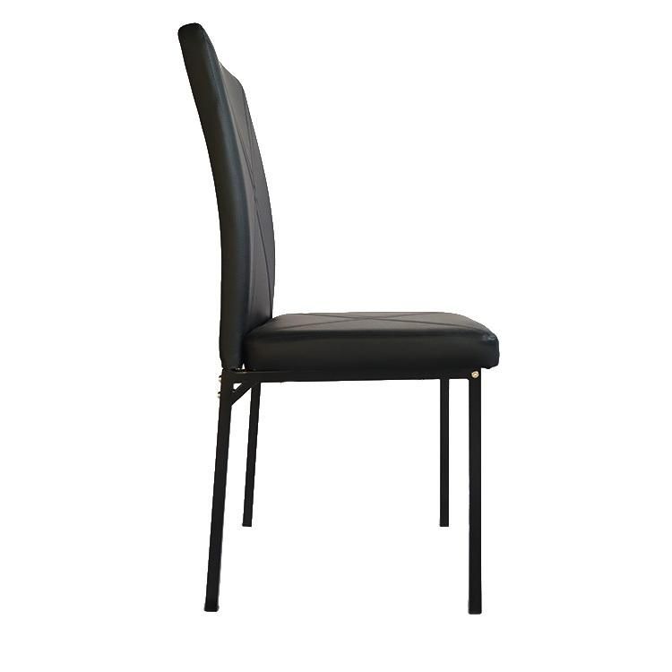 Home Furniture PVC Leather Back Cushion Cover Chair PVC Leather Dining Chairs Dining Room Furniture