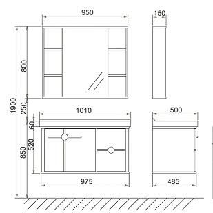 New Fashion Modern Style Bathroom Vanity Cabinets